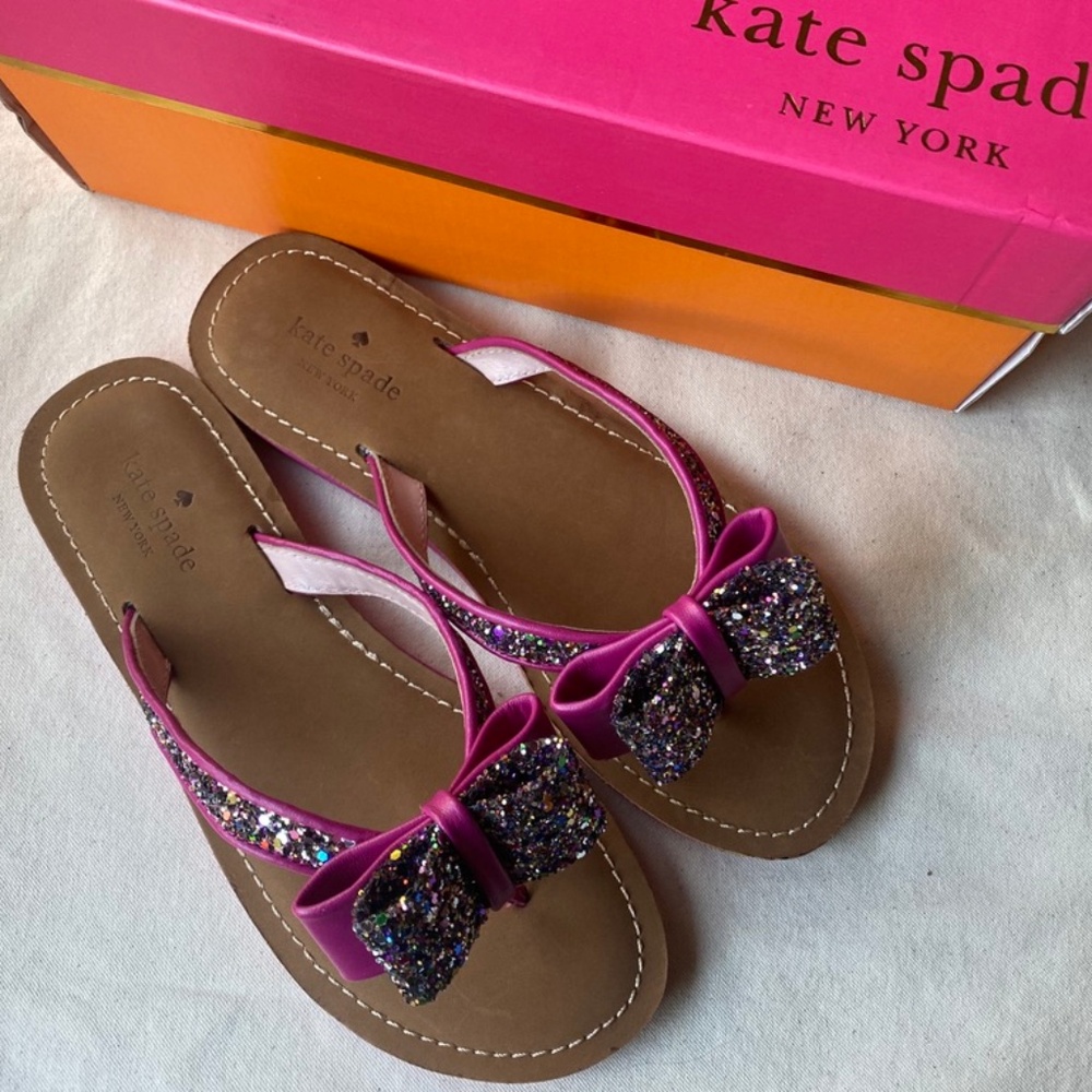Kate Spade Icardia Glitter Flip Flops NWT